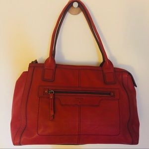 Fossil Crimson Satchel Bag
